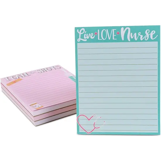 Writing Note Pads for Nurse Appreciation Gifts (4.25 x 5.5 In, 4 Pack) Multicolor {4}