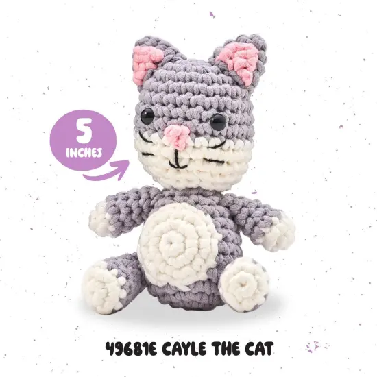 Bucilla Amigurumi Kit-5" - T-Shirt Yarn Cat {5}