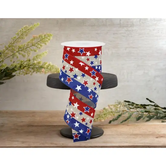2.5" Multi Stars On Stripes: Natural (10 Yards) {2}