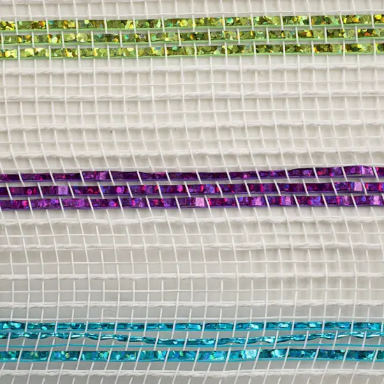 10" Cotton Poly Deco Mesh Ribbon: White/Multi (10 Yards) {3}