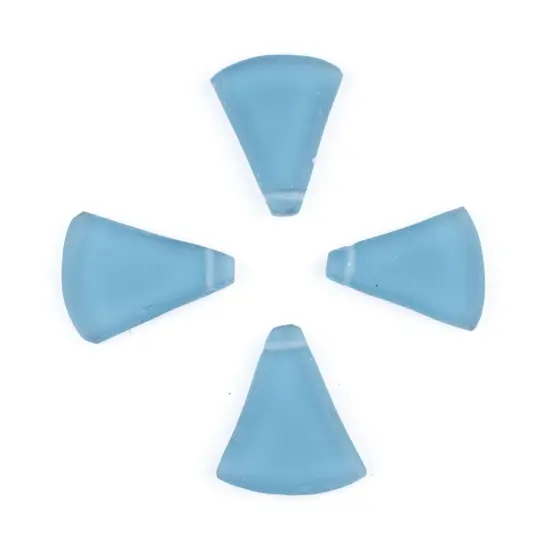 The Bead Chest Triangle Sea Glass Pendants, Frosted Matte Eco-Friendly Translucent Recycled Glass Charms for Jewelry & Necklace Making {1}