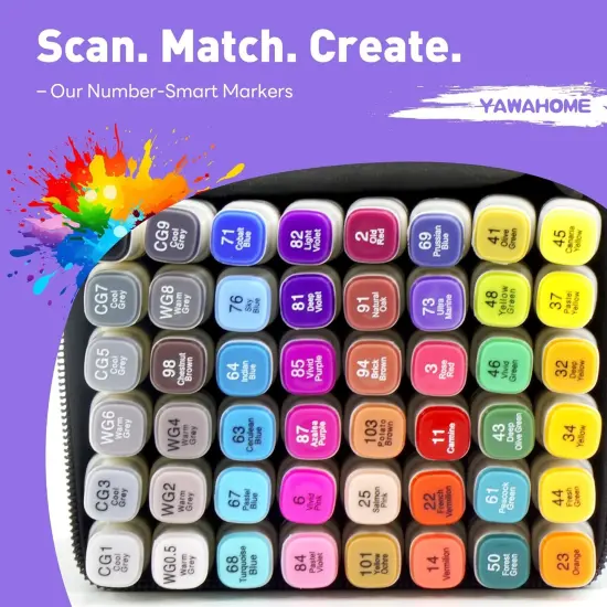 48 Colors Alcohol Markers Set {5}