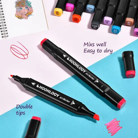 80 Colors Upgraded Alcohol Marker Set {3}