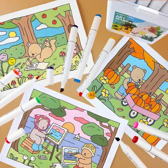 24 Colors Alcohol Markers Set {4}