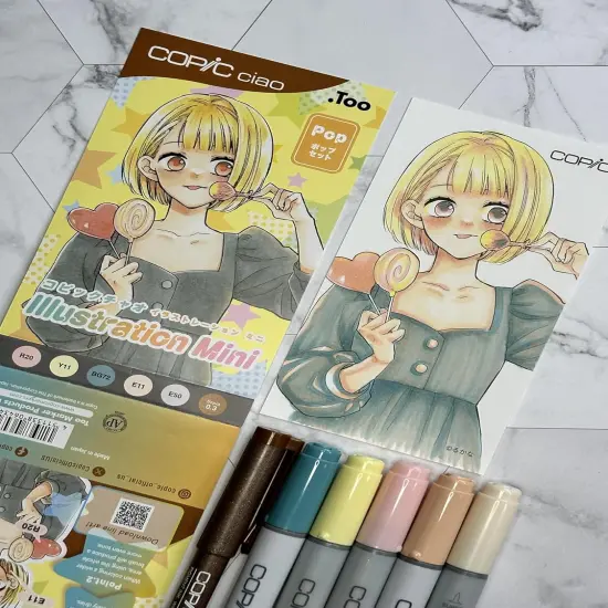 5 Alcohol-markers + 1 Multiliner Drawing Pen {4}