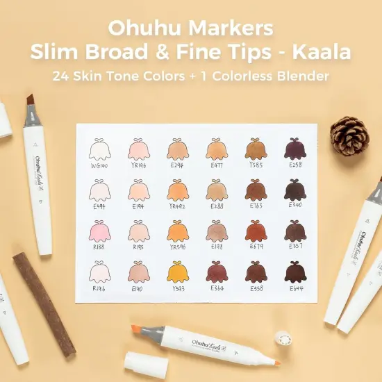 Alcohol Markers Skin Tone Marker Slim Broad and {5}