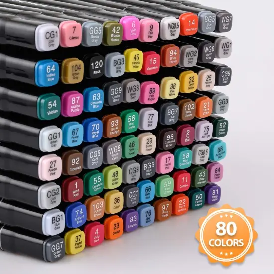 80 Color Alcohol Marker Pens {4}