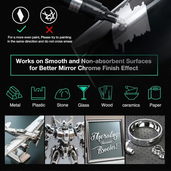 Silver Liquid Chrome Mirror Markers {3}