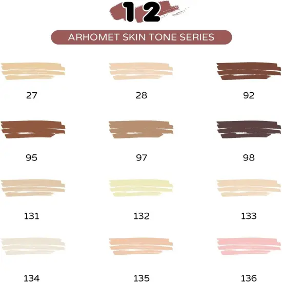 12pcs Skin Tone Alcohol Markers Set {2}