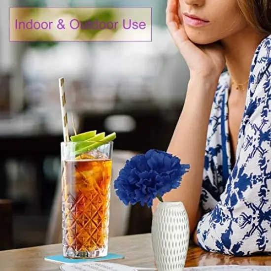 5-Inch Royal Blue Artificial Carnation Picks - Box of 200, 3.5" Wide - Perfect for Floral Arrangements, Crafts - Elegant Year-Round Decor, Floral Home by Artificial Flowers {3}