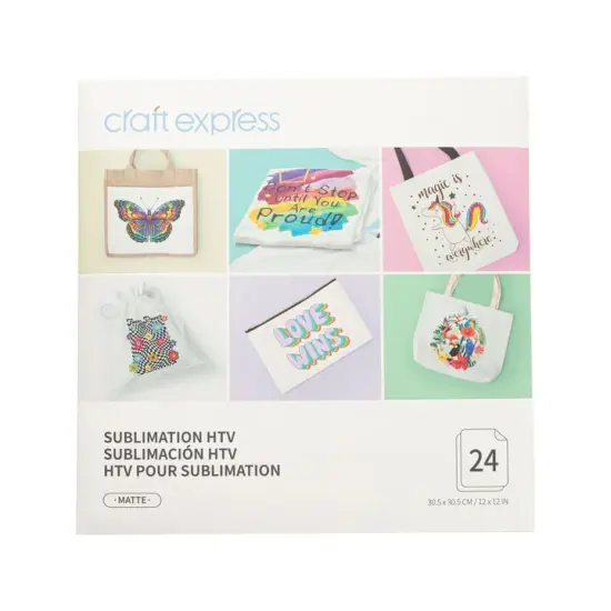 Craft Express Sublimation Heat Transfer Vinyl Matte 12" x 12" 24 Sheets {1}