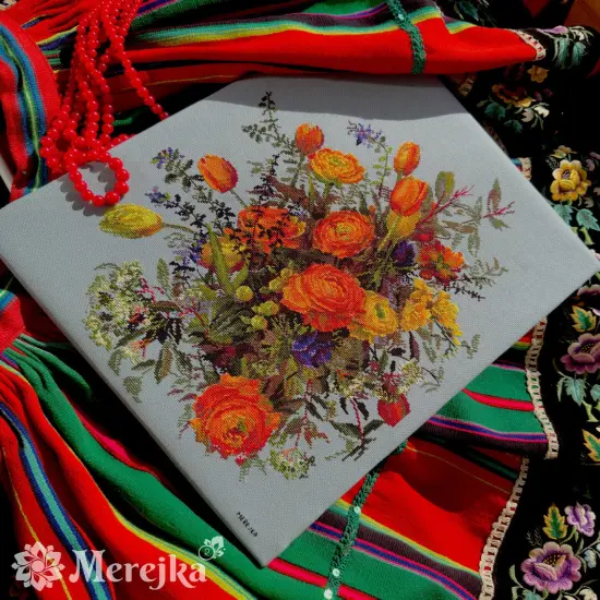 Sunlit Petals K-270 Counted Cross-Stitch Kit {2}