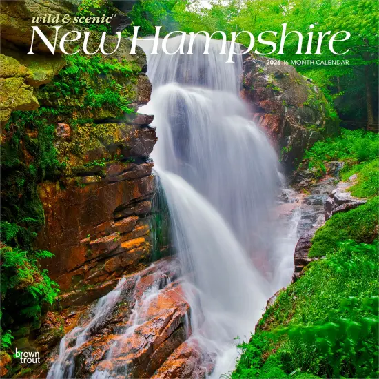 New Hampshire Wild & Scenic | 2026 12 x 24 Inch (Hanging) Monthly Square Wall Calendar | Plastic-Free {1}
