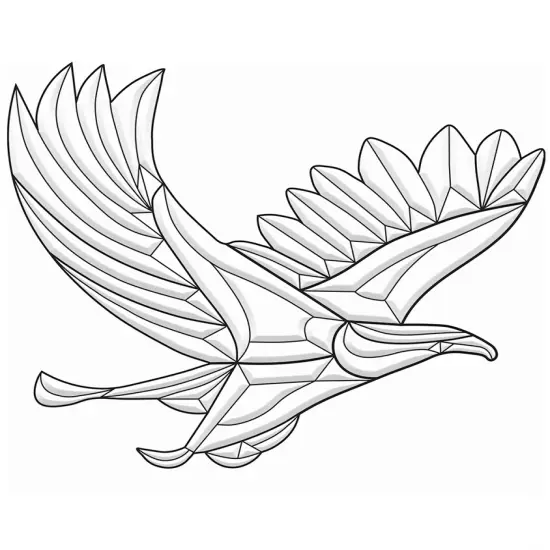 11" x 9-1/8" Exquisite Clear Glass Eagle Bevel Cluster EC183 {1}