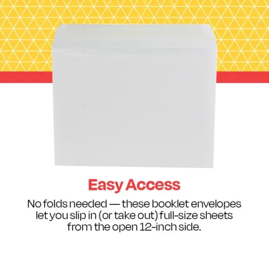 School Smart Side Opening Catalog Envelope, 9 x 12 Inches, White, Box of 250 {4}