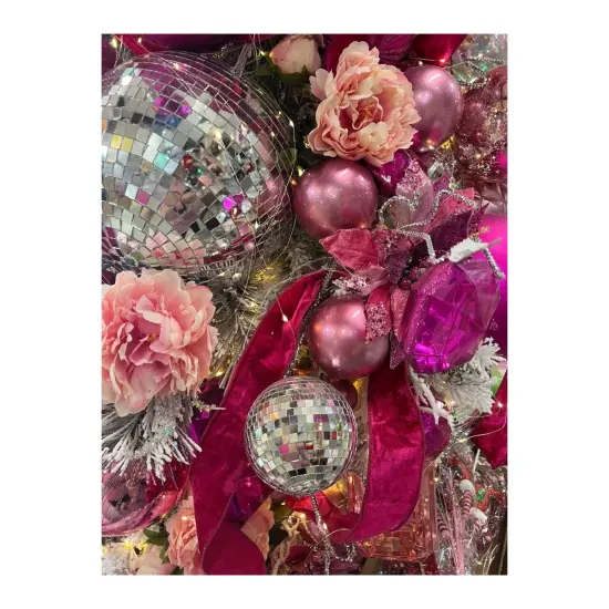 4" Mosiac Mirror Ball Ornament {3}