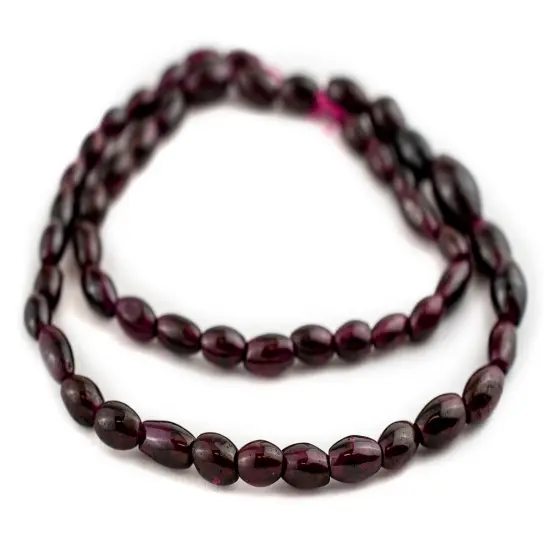 The Bead Chest Oval Garnet Beads (10x6mm) {3}