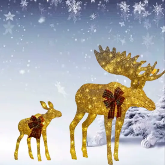 42 and 22 Inches DIY Cotton Thread Reindeer Pair for Holiday Crafts {5}