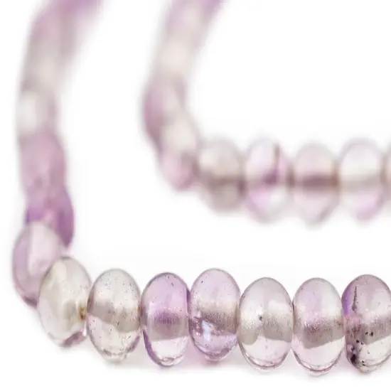 The Bead Chest Pastel Round Amethyst Beads 6-8mm Purple Gemstone 16 Inch Strand {1}