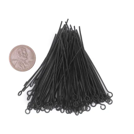 The Bead Chest Midnight Brass 21 Gauge 2 Inch Eye Pins (Approx 100 pieces) {2}