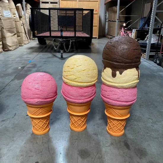 Two Scoop Ice Cream Over Sized Statue {5}