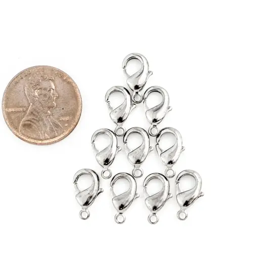 The Bead Chest Silver Lobster Clasps (12mm, Set of 10) {2}
