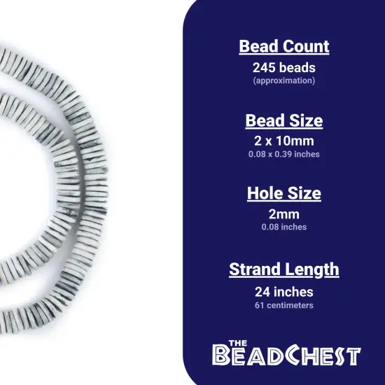 The Bead Chest 10mm Light Grey Bone Button Beads: Nepal Flat Round Disk Heishi Beads for DIY Necklace Jewelry Making {4}