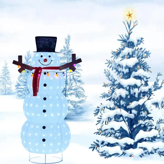 60 Inch Plush Lantern Snowman Indoor Outdoor Christmas Holiday Decoration {4}