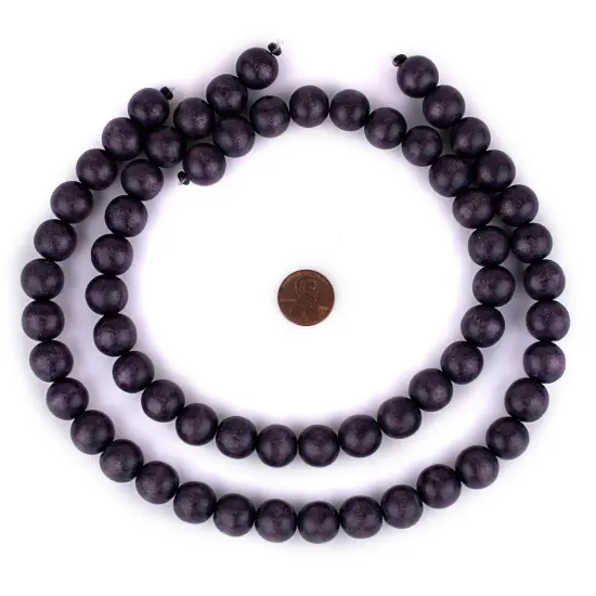 The Bead Chest Natural 14mm Wooden Beads in Grey - Dark for Jewelry Making &ndash; Round Loose Wood Spacer Beads I Approximately 30 Beads {2}