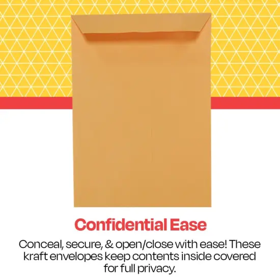 School Smart No Clasp Envelopes with Gummed Flap, 6 x 9 Inches, Kraft Brown, Pack of 500 {6}