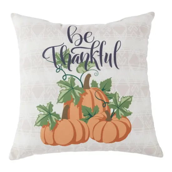 Fall 18" Be Thankful Throw Pillow {1}
