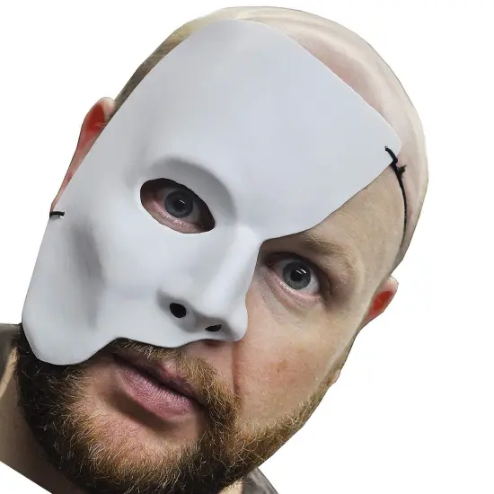 Partial Face Mask Phantom Horror Costume {6}