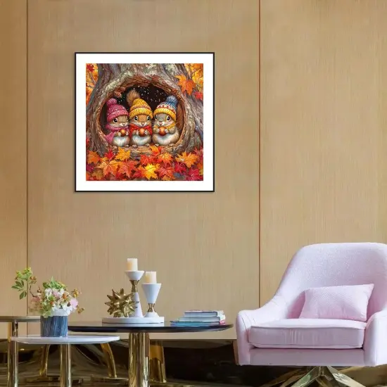 Squirrel Diamond Painting Kits for Adults, 5D DIY Diamond Art Kits for Beginners, Full Drill Diamond Painting Kits for Home Wall Decor, 12x12 Inch {3}