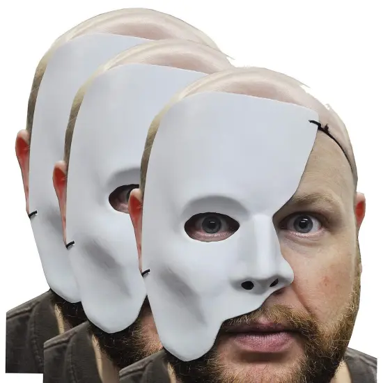 Partial Face Mask Phantom Horror Costume {2}