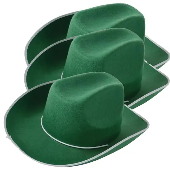 Cowboy Hat Green Felt Adult Size Include 1 Unit {1}
