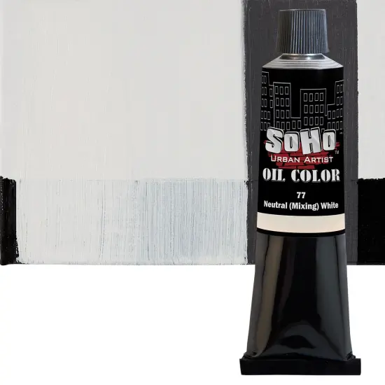 SoHo Urban Artist Oil Paint - 2 Pack, Neutral White (Mixing) 2 Pack - 170 ml Tube - Best Valued Oil Colors for Painting with Excellent Pigment Load {3}