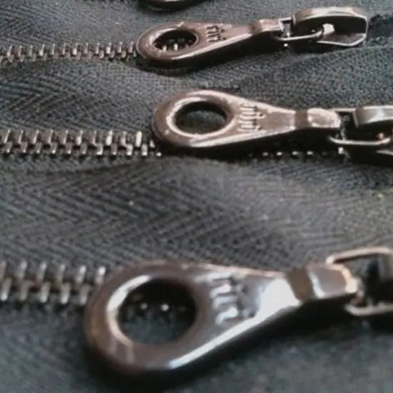 6MM One-Way Zipper &ndash; White, Black, or Brown Tape with Metal Teeth {6}