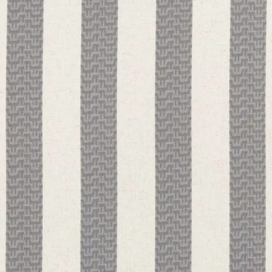 Flint - Grey & Silver Stripe Upholstery Fabric 54 Inches" {1}