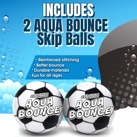 Ultimate Larger 3” Size Skip Balls (Soccer) Beach Pool Toys for Kids Ages 3-14 Years Old Boys Girls Summer Gifts for Teens Family Fun Water Games Adult Men Women Best Birthday Present {3}
