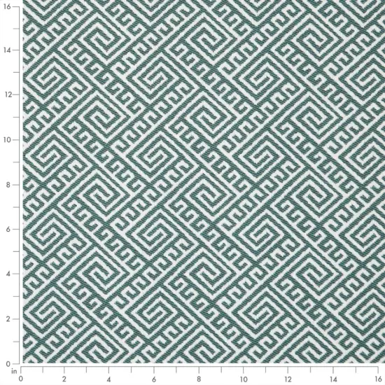 Aqua - Aqua & Teal Abstract & Geometric,Greek Key Upholstery Fabric 54 Inches" {3}