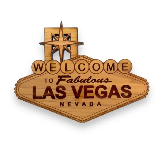 Welcome to Las Vegas - Cedar Ornament {2}