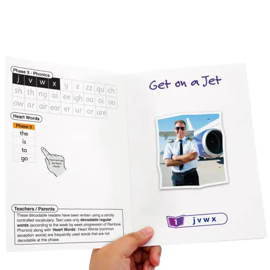 Junior Learning: Real World - Phase 3 - Non-Fiction Hi-Lo Decodables, 6 Books, Letter Sounds, Week-By-Week Rainbow Phonics, Kids Reading Development {5}