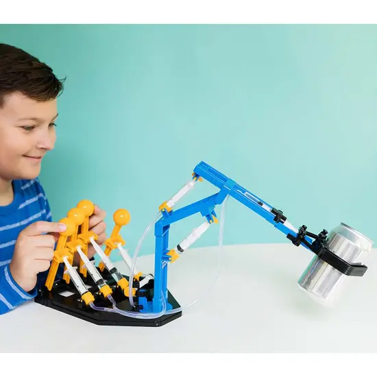 4M: KidzLabs: Mega Hydraulic Arm - DIY Robotic Water Powered Technology Kit, 18" Arm w/ Multi-Axis Movements, STEM Science Activity Set, Kids Ages 8+ {6}