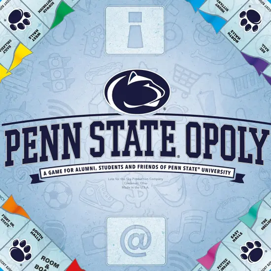 Late For The Sky: Penn State-Opoly - Universtiy Themed Family Board Game, Opoly-Style Game Night, Traditional Play Or 1Hr Version, Age 8+, 2-6 Players {6}