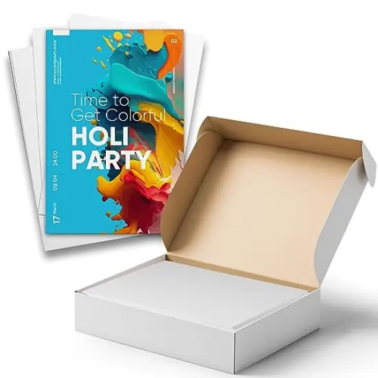 50-Pack White Cardstock Printer Paper By Hamilco - 8.5 x 11&rdquo; Thick Card Stock For Card Making- 80lb Heavyweight Stationery Card Stock Paper Cover- Great For Invitations, Birthdays, Awards, Brochures {1}