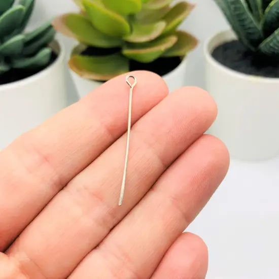 100 or 500 Pieces: 35 mm Antique Silver Plated Eye pins, 21g {4}