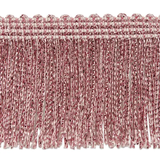5 Yards of 2" Metallic Chainette Fringe Trim | 5 yard cut Pink {1}