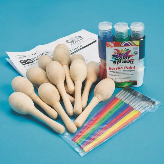 Wooden Maracas Craft Kit (Pack of 12) {3}