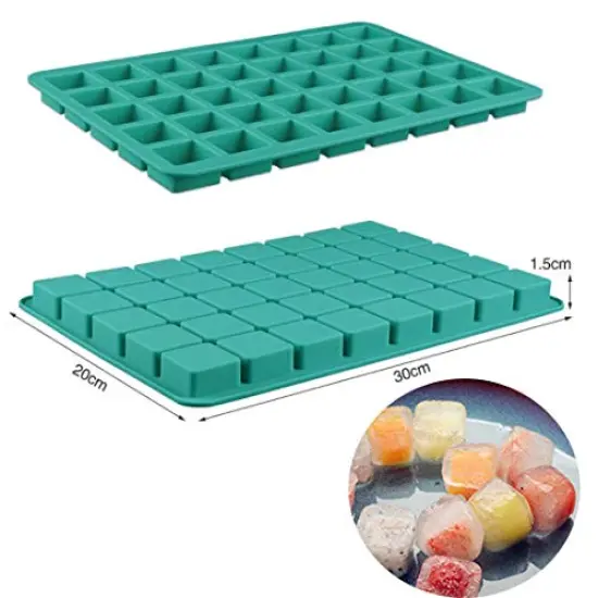 2 Pieces 40-Cavity Square Caramel Candy Silicone Molds,Chocolate Forf Truffles, Fat Bombs Keto Snacks, Whiskey Ice Cube Tray,Grid Fondant Mould,Hard Candy Pralines Gummy Jelly Mold {1}
