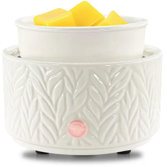 Wax Melt Warmer for Scented Wax Melts 3-in-1 Electric Ceramic Candle Wax Warmer Burner Fragrance Wax Melter for Home Office Bedroom Gift & Decor (Leaf) {1}